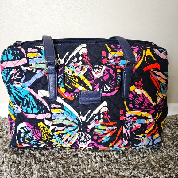 Vera Bradley Butterfly Flutter 2pc Bundle Laptop and Crossbody Purse - Picture 2 of 16